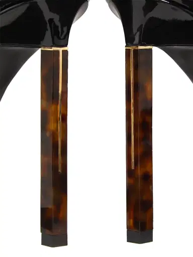 TOM FORD Women's 85MM Patent Leather Double Ankle Strap Sandals - Black | Thumbnail 5