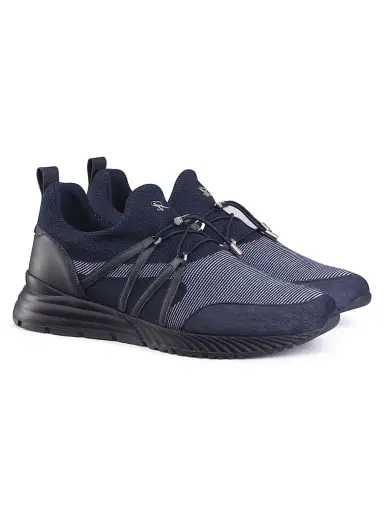 Stefano Ricci Men's Luxury Sneakers - Navy - Size 10 | Thumbnail 2