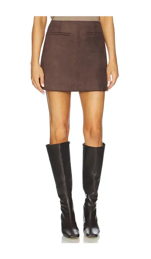 Elodie Mina Faux Suede Mini Skirt