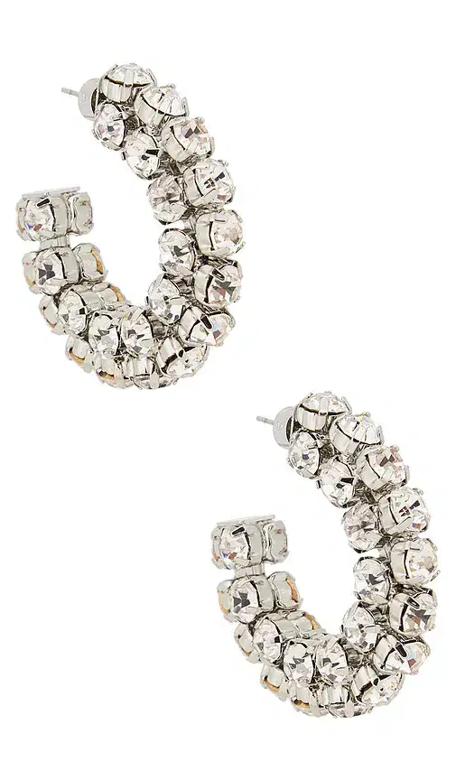 Small Crystal Hoop Earrings