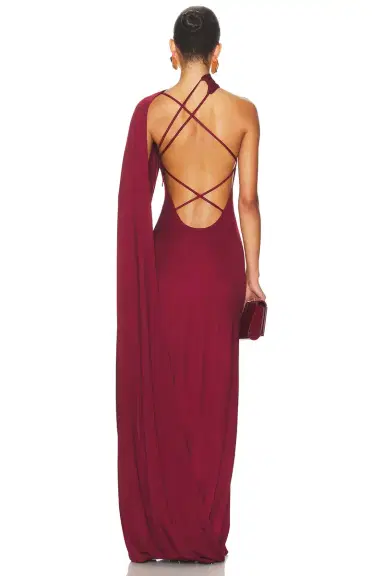Helsa The Muse Cape Jersey Dress | Thumbnail 6