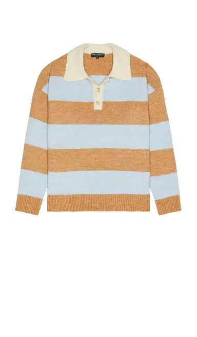 Central Park West Striped Rugby Polo Sweater | Thumbnail 1