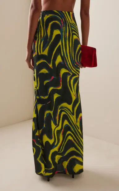 Christopher John Rogers Printed Jersey Maxi Skirt | Thumbnail 4
