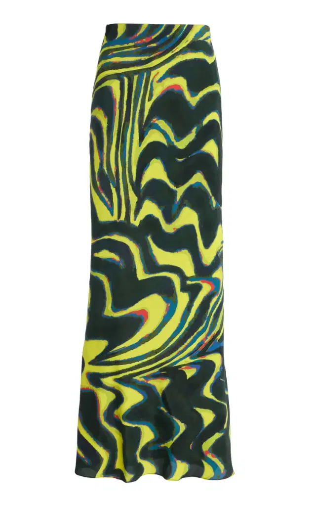 Printed Jersey Maxi Skirt