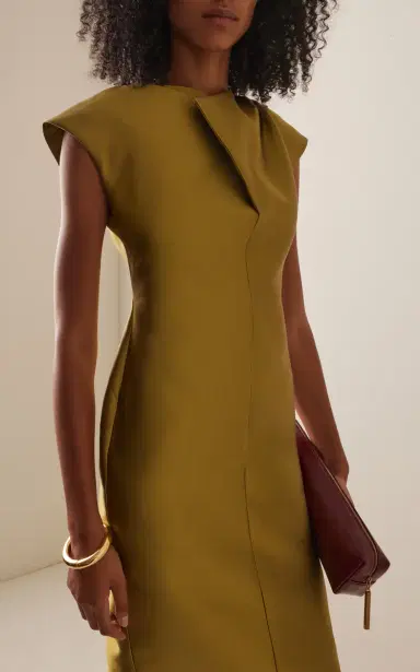 Christopher John Rogers Exclusive Peel Silk-Wool Maxi Sheath Dress | Thumbnail 3