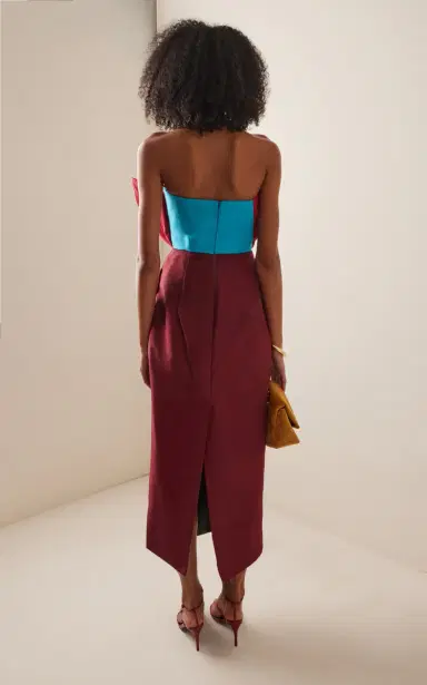 Christopher John Rogers Colorblocked Silk Tulip Gown | Thumbnail 4