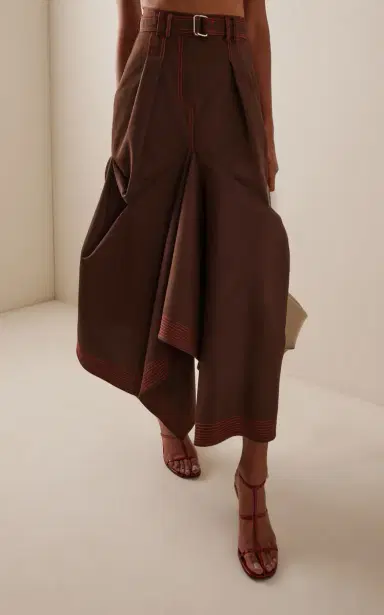 Christopher John Rogers Gathered Crepe Maxi Skirt | Thumbnail 4