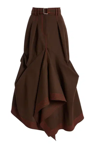 Christopher John Rogers Gathered Crepe Maxi Skirt | Thumbnail 1