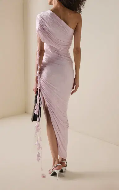 Marmar Halim One-Shoulder Ruched Jersey Maxi Dress | Thumbnail 4 Marmar Halim One-Shoulder Ruched Jersey Maxi Dress | Thumbnail 4
