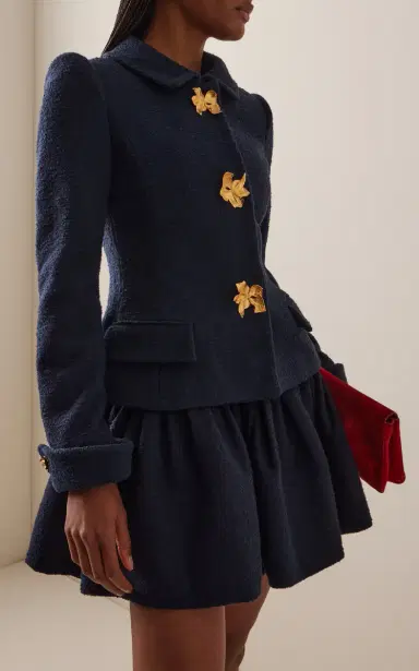 Oscar de la Renta Flower-Button Tweed Jacket | Thumbnail 3 Oscar de la Renta Flower-Button Tweed Jacket | Thumbnail 3