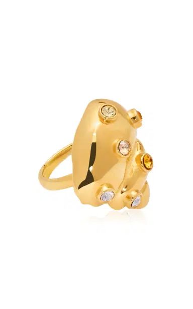Oscar de la Renta Seashell Rhinestones Ring | Thumbnail 2