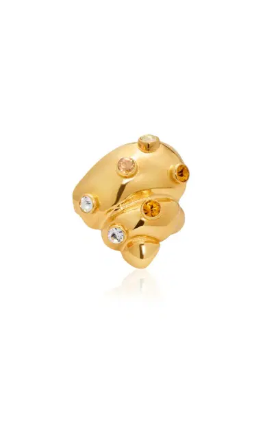 Oscar de la Renta Seashell Rhinestones Ring | Thumbnail 1