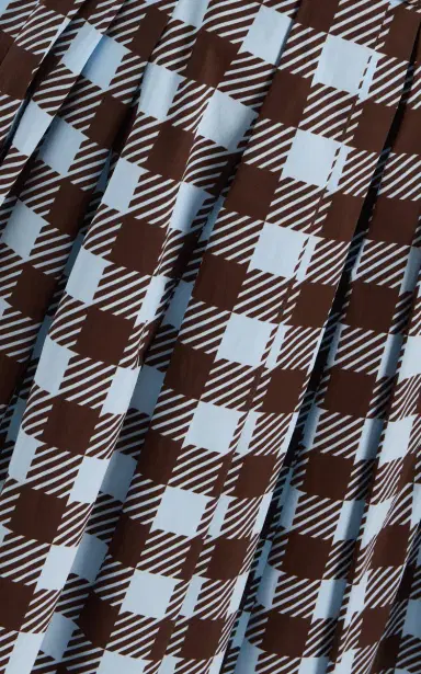 Oscar de la Renta Gingham Sleeveless Cotton-Poplin Mini Dress | Thumbnail 7