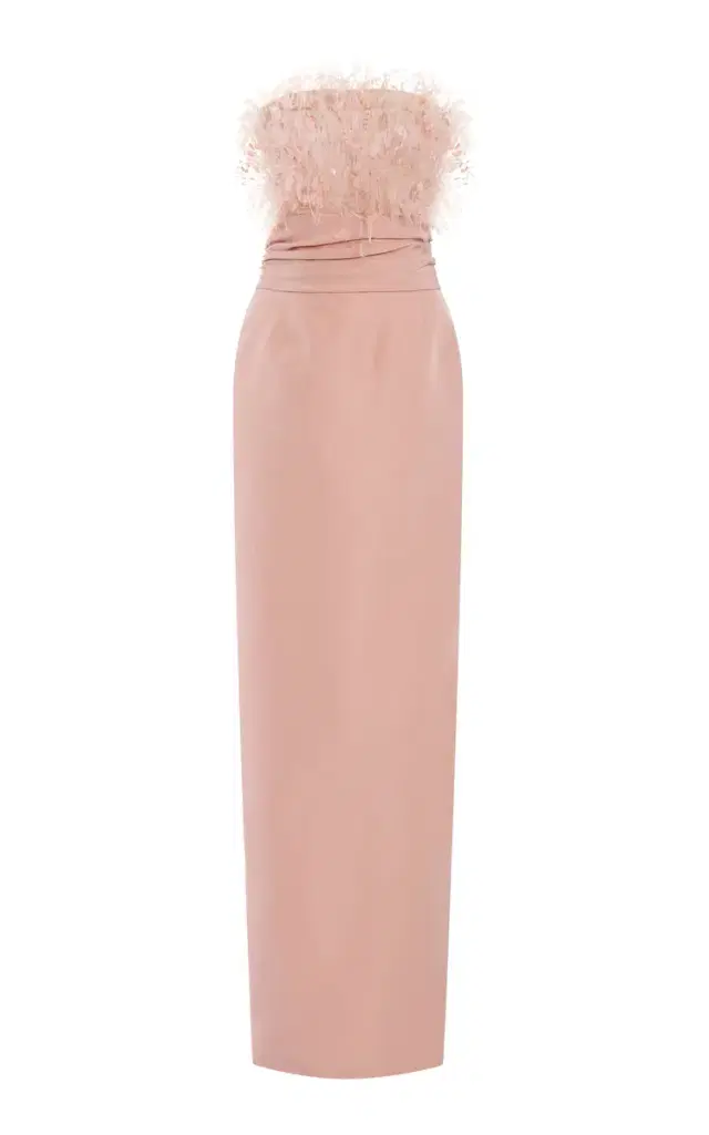 Point D'esprit Silk Faille Gown