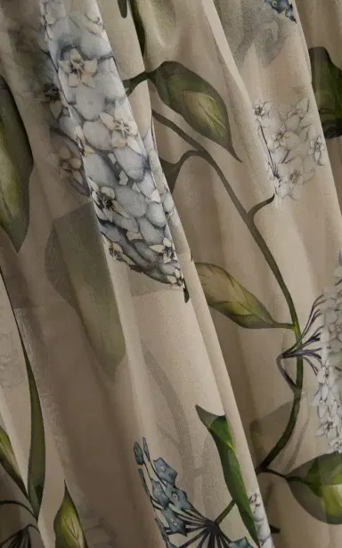 Oscar de la Renta Porcelain Flowers Printed Silk-Chiffon Maxi Skirt | Thumbnail 8