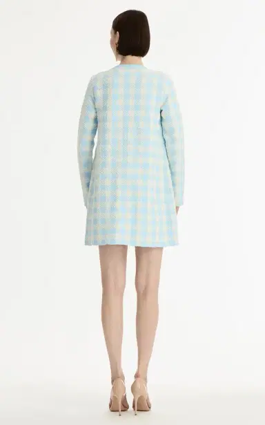 Oscar de la Renta Flower-Detailed Gingham Coat | Thumbnail 6 Oscar de la Renta Flower-Detailed Gingham Coat | Thumbnail 6