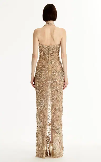 Oscar de la Renta Crystal-Embroidered Maxi Dress | Thumbnail 7