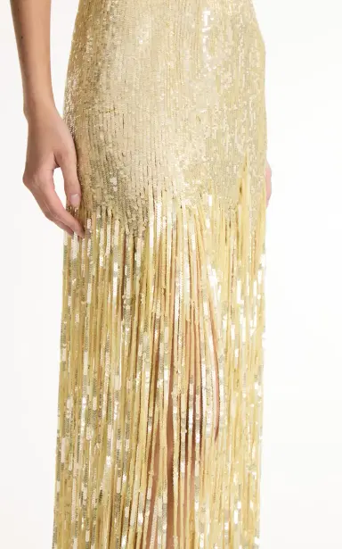 Oscar de la Renta Sequined Fringed Gown | Thumbnail 7