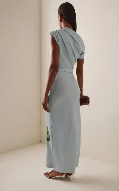 Oscar de la Renta Cyclamen Off-The-Shoulder Stretch-Crepe Midi Dress | Thumbnail 4 Oscar de la Renta Cyclamen Off-The-Shoulder Stretch-Crepe Midi Dress | Thumbnail 4