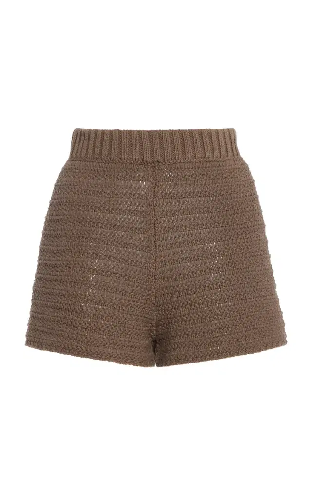 Lattice-Knit Cotton Shorts