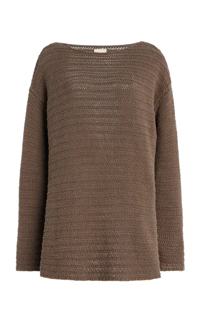 Zulu & Zephyr Lattice-Knit Cotton Sweater