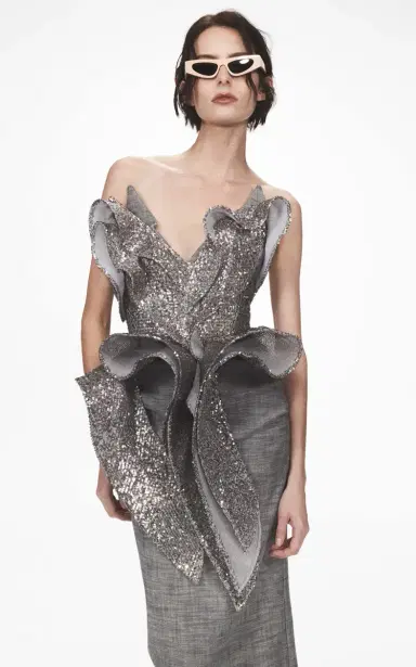 Maticevski Sequin-Embellished Crepe Wizard Bodice | Thumbnail 4
