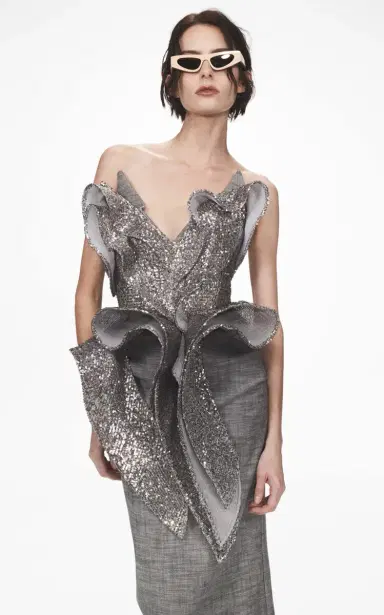 Maticevski Sequin-Embellished Crepe Wizard Bodice | Thumbnail 8