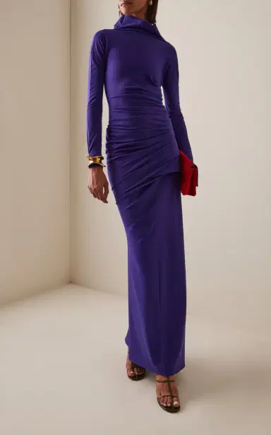 COLLEEN ALLEN Twist Gathered Cotton Maxi Dress | Thumbnail 2 COLLEEN ALLEN Twist Gathered Cotton Maxi Dress | Thumbnail 2