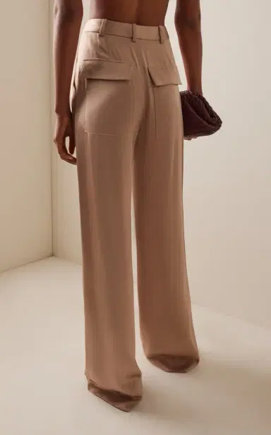 LAPOINTE Pleated Satin Relaxed Pants | Thumbnail 4