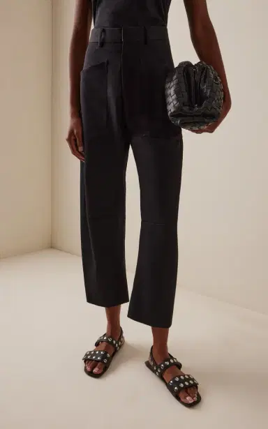 NILI LOTAN Shon Wool Barrel-Leg Pants | Thumbnail 3 NILI LOTAN Shon Wool Barrel-Leg Pants | Thumbnail 3