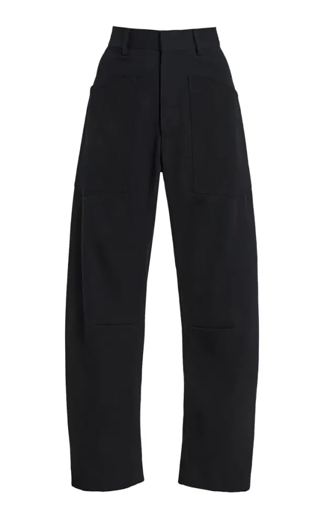 Shon Wool Barrel-Leg Pants