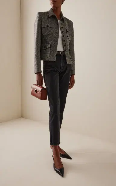 Nili Lotan Jamison Donegal Wool Jacket | Thumbnail 2 Nili Lotan Jamison Donegal Wool Jacket | Thumbnail 2