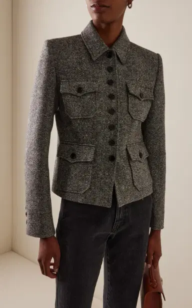 Nili Lotan Jamison Donegal Wool Jacket | Thumbnail 3 Nili Lotan Jamison Donegal Wool Jacket | Thumbnail 3