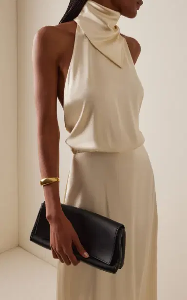 Bevza Hustka Scarf-Neck Charmeuse Maxi Dress | Thumbnail 2