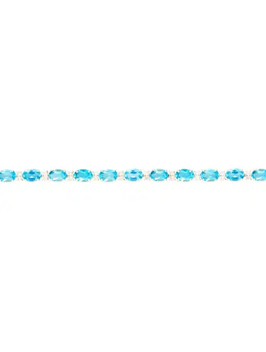 Wish Fine Jewelry 12.44ct Diamond Blue Topaz Tennis Bracelet | Thumbnail 2 Wish Fine Jewelry 12.44ct Diamond Blue Topaz Tennis Bracelet | Thumbnail 2