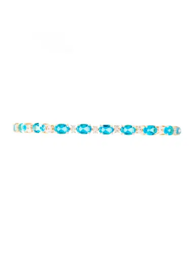 Wish Fine Jewelry 12.44ct Diamond Blue Topaz Tennis Bracelet | Thumbnail 1 Wish Fine Jewelry 12.44ct Diamond Blue Topaz Tennis Bracelet | Thumbnail 1