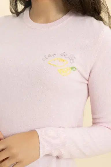 LINGUA FRANCA Ciao Bella Crewneck | Thumbnail 3 LINGUA FRANCA Ciao Bella Crewneck | Thumbnail 3