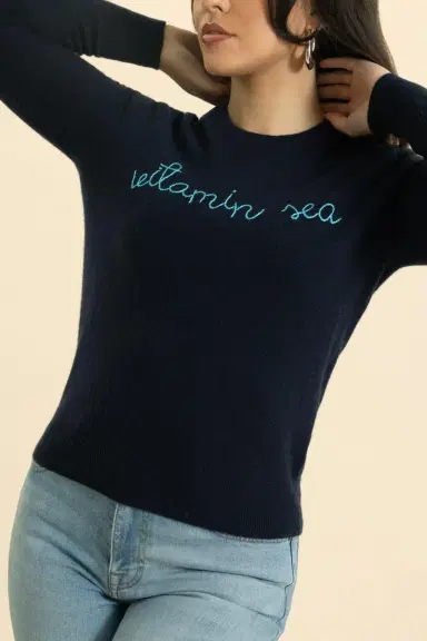 LINGUA FRANCA Vitamin Sea Crewneck | Thumbnail 2 LINGUA FRANCA Vitamin Sea Crewneck | Thumbnail 2