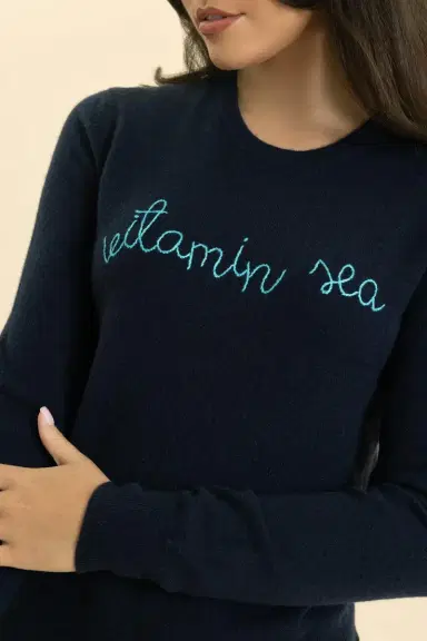 LINGUA FRANCA Vitamin Sea Crewneck | Thumbnail 3 LINGUA FRANCA Vitamin Sea Crewneck | Thumbnail 3