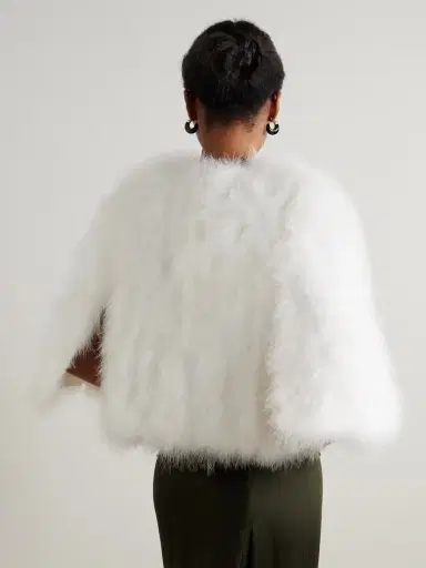 Yves Salomon Cropped Feather Jacket | Thumbnail 3 Yves Salomon Cropped Feather Jacket | Thumbnail 3