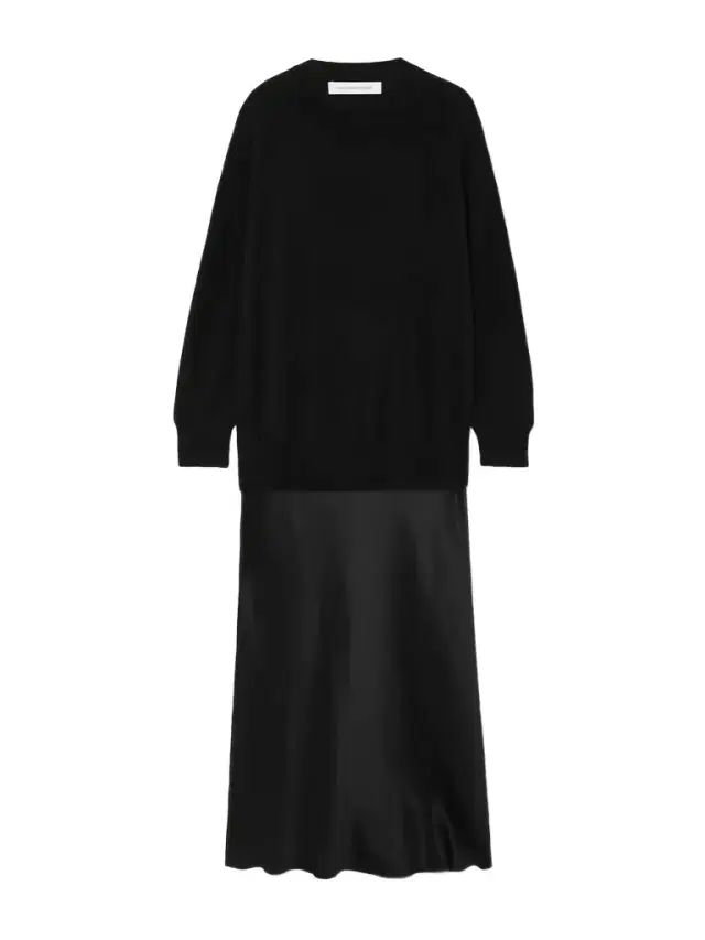 Monument Cashmere And Silk-satin Maxi Dress