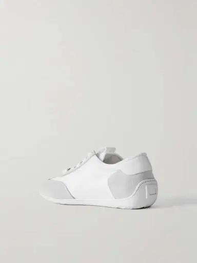Roger Vivier Viv Low Suede-trimmed Embroidered Leather Sneakers | Thumbnail 3