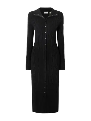 Moncler Genius + Edward Enninful Ribbed Wool Midi Dress | Thumbnail 1 Moncler Genius + Edward Enninful Ribbed Wool Midi Dress | Thumbnail 1