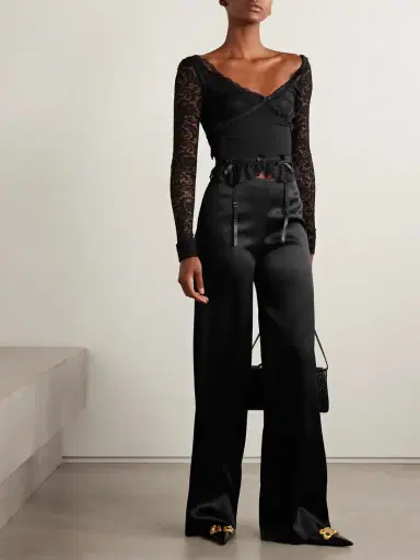 Balenciaga Satin Wide-leg Pants | Thumbnail 2