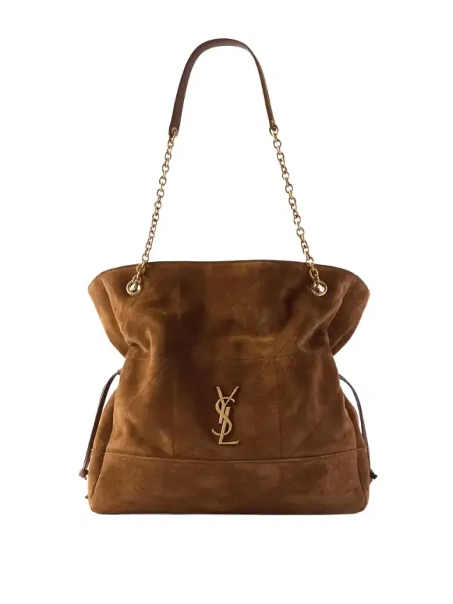 Jamie Shopping Quilted Suede Shoulder Bag