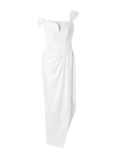 Alex Perry Asymmetric Off-the-shoulder Crepe Gown | Thumbnail 1