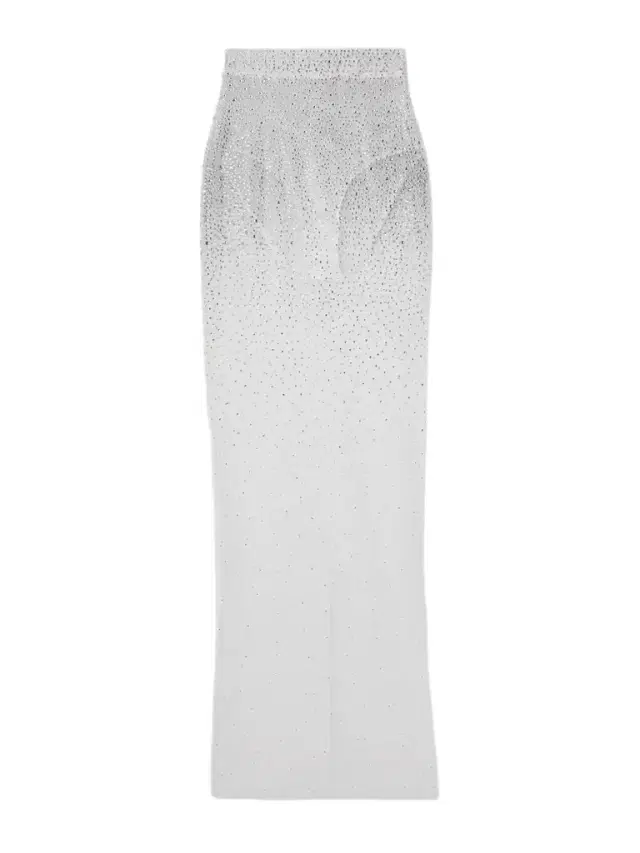 Crystal-embellished Mesh Maxi Skirt