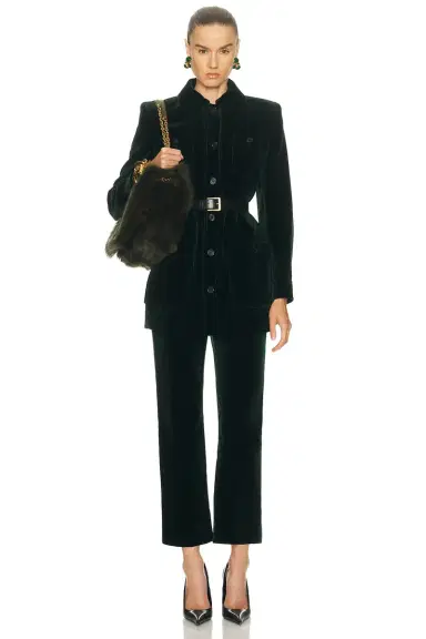 Saint Laurent Belted Coat | Thumbnail 4 Saint Laurent Belted Coat | Thumbnail 4