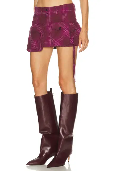 THE ATTICO Check Mini Skirt | Thumbnail 3