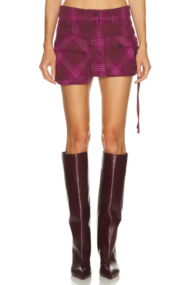 THE ATTICO Check Mini Skirt